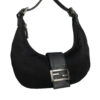 Fendi Silk Half Moon Hobo Shoulder Bag in Black / Silver - Image 2