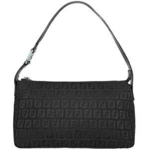 Vintage Fendi Monogram Shoulder Bag in Black | NITRYL