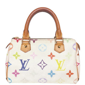 Vintage Louis Vuitton Monogram Multicolour Murakami Mini Nano Speedy in White | NITRYL