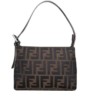 Vintage Fendi Zucca Monogram Mini Shoulder Bag in Brown | NITRYL