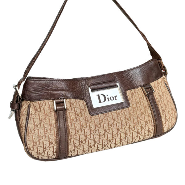 Dior Monogram Logo Columbus Shoulder Bag in Beige / Brown - Image 2