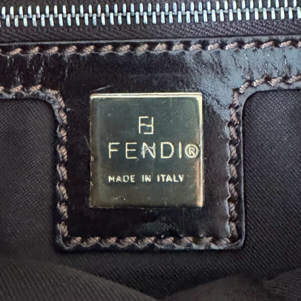Fendi Striped Calfskin Shoulder Baguette Bag in Tan / Brown - Image 7
