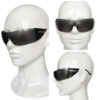 Dior Bike / Ski Rimless Wraparound Sunglasses in Black / Silver - Image 4