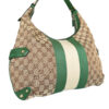 Gucci Monogram Horsebit Shoulder Bag in Beige / Green / Gold - Image 3
