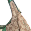 Gucci Monogram Horsebit Shoulder Bag in Beige / Green / Gold - Image 7