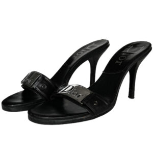 Vintage Dior Logo Heels in Black UK 4 | NITRYL