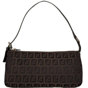 Vintage Fendi Monogram Mini Shoulder Bag in Brown | NITRYL