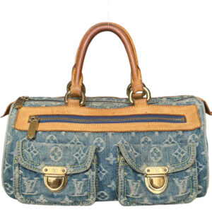 Vintage Louis Vuitton Monogram Denim Neo Speedy Bag in Blue | NITRYL