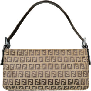 Vintage Fendi Monogram Shoulder Bag in Beige / Brown | NITRYL