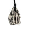 Fendi Striped Calfskin Mamma Shoulder Baguette Bag in White / Dark Brown / Black - Image 5