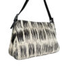 Fendi Striped Calfskin Mamma Shoulder Baguette Bag in White / Dark Brown / Black - Image 4