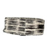 Fendi Striped Calfskin Mamma Shoulder Baguette Bag in White / Dark Brown / Black - Image 3