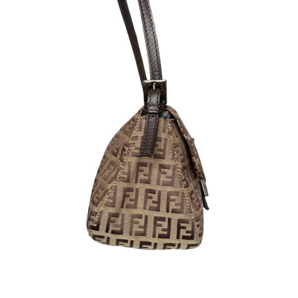 Fendi Monogram Mini Mamma Shoulder Baguette Bag in Beige / Brown - Image 5