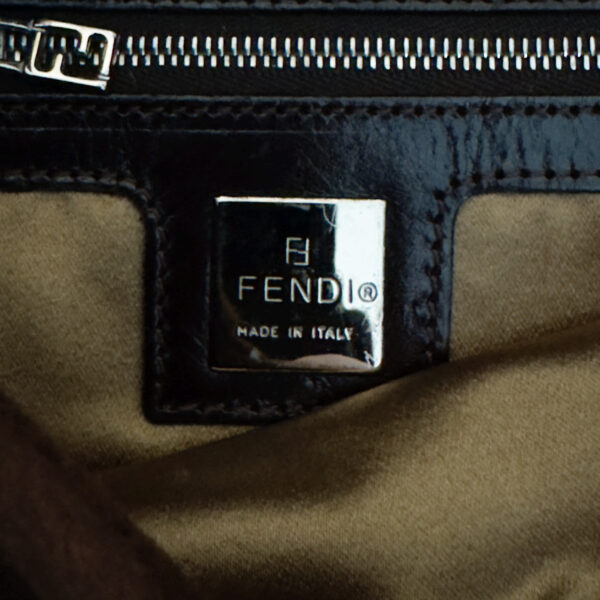 Fendi Cow Print Calfskin Shoulder Baguette Bag in Pink / Brown - Image 7