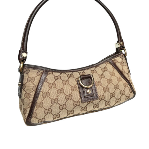Gucci Monogram Shoulder Bag in Beige / Brown / Gold - Image 2