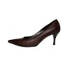 Gucci Monogram Leather Heels in Brown UK 4 - Image 3