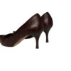 Gucci Monogram Leather Heels in Brown UK 4 - Image 4