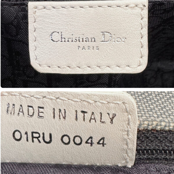 Dior Monogram Logo Canvas Shoulder Bag in Blue / White - Image 7