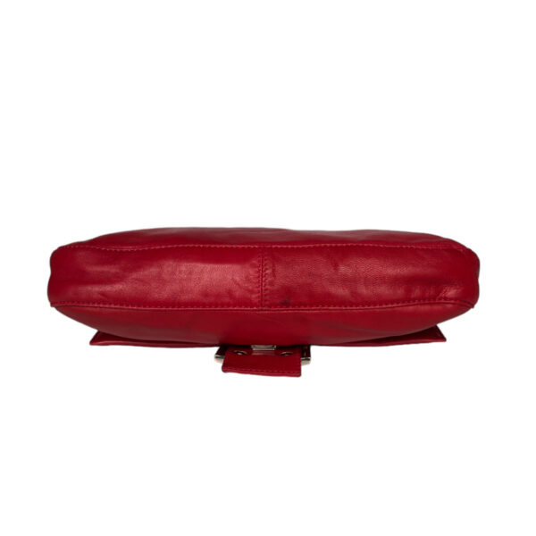 Fendi Leather Shoulder Baguette Bag in Red - Image 5