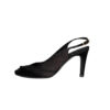 Chanel Satin Bow Logo Slingback Heels in Black / Gold UK 3.5 - Image 3