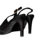 Chanel Satin Bow Logo Slingback Heels in Black / Gold UK 3.5 - Image 4