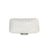 Fendi Monogram Chain Mini Mamma Shoulder Baguette in White - Grey / Silver - Image 5