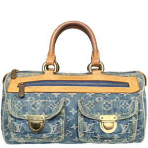 Vintage Louis Vuitton Monogram Denim Neo Speedy Bag in Blue | NITRYL