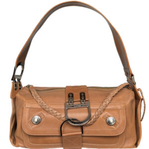 Vintage Dior Flight Shoulder Bag in Tan / Silver | NITRYL