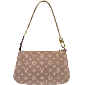 Vintage Louis Vuitton Monogram Mini Pochette Shoulder Bag in Brown / Gold | NITRYL