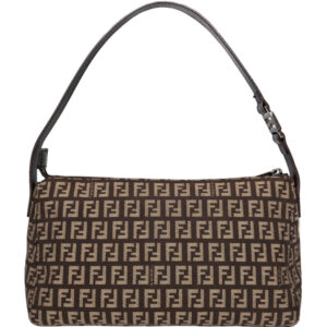 Vintage Fendi Monogram Shoulder Bag in Brown | NITRYL