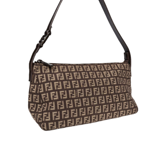 Fendi Monogram Shoulder Bag in Brown - Image 4