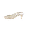 Chanel Bow Logo Lace Tweed Slingback Heels in Cream UK 5.5 - Image 3