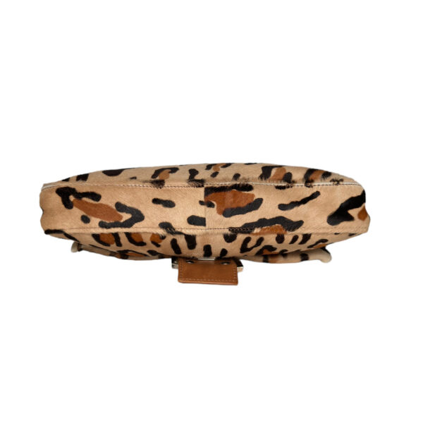 Fendi Leopard Print Calfskin Shoulder Baguette Bag - Image 5