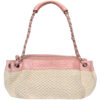 Vintage Chanel Woven Lax Accordion Shoulder Bag in Beige / Baby Pink | NITRYL