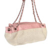 Chanel Woven Lax Accordion Shoulder Bag in Beige / Baby Pink - Image 2
