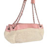 Chanel Woven Lax Accordion Shoulder Bag in Beige / Baby Pink - Image 4