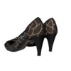 Chanel Bow Logo Lace Tweed Heels in Black UK 6 - Image 4