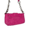 Prada Buckle Suede Shoulder Bag in Hot Pink / Silver - Image 4