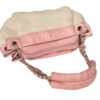 Chanel Woven Lax Accordion Shoulder Bag in Beige / Baby Pink - Image 5