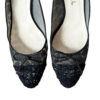 Chanel Bow Logo Lace Tweed Heels in Black UK 6 - Image 3