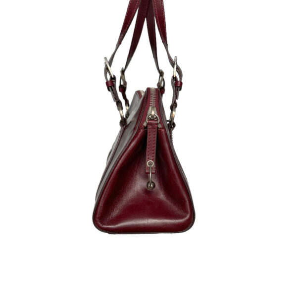 Dior Star Hardcore Leather Shoulder Bag in Burgundy Red / Silver - Image 3