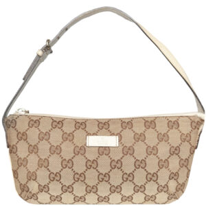 Vintage Gucci Monogram Shoulder Bag in Beige / Cream | NITRYL