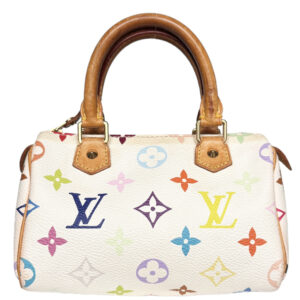 Vintage Louis Vuitton Monogram Multicolour Murakami Mini Nano Speedy in White | NITRYL