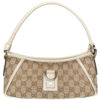 Vintage Gucci Monogram D Ring Shoulder Bag in Beige / Cream / Gold | NITRYL