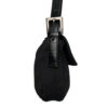 Fendi Classic Silk Shoulder Baguette Bag in Black / Silver - Image 3