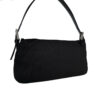 Fendi Classic Silk Shoulder Baguette Bag in Black / Silver - Image 4