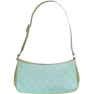 Vintage Gucci Monogram Shoulder Bag in Turquoise / Green | NITRYL