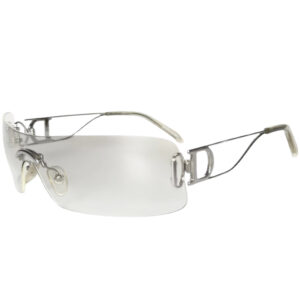 Vintage Dior Diorella Rimless Wraparound Sunglasses in Silver | NITRYL