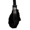 Fendi Rabbit Fur Shoulder Baguette Bag in Black - Image 3
