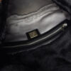 Fendi Rabbit Fur Shoulder Baguette Bag in Black - Image 6